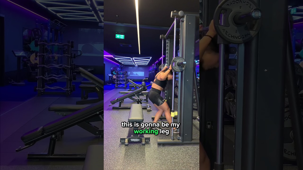 ✨HOW TO SET UP FOR BULGARIAN SPLIT SQUAT IN SMITH MACHINE ⚠️