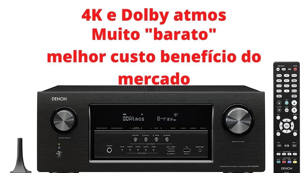 Receiver com 4k, Dolby atmos e alta conectividade mais barato que encontrei!!!