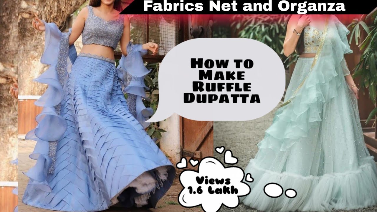 |How to make Ruffle Dupatta |Ruffle dupatta Cutting | Ruffle dupatta styless| @Magnet Thread |