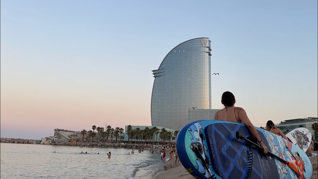 Barcelona spain Summer 2025 4K 🇪🇸 🪼☀️🏝️