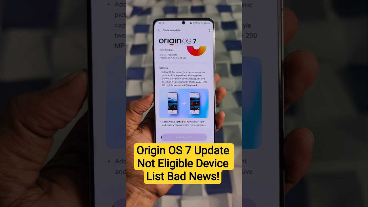 Origin OS 7 Update Bad News #shorts #update #viral #smartphone