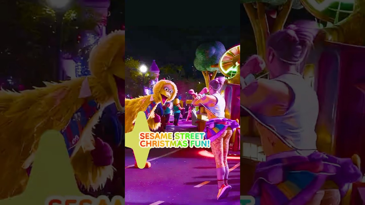 WOW! The BRIGHTEST Christmas Parade with Elmo & Big Bird! SeaWorld Christmas Celebration