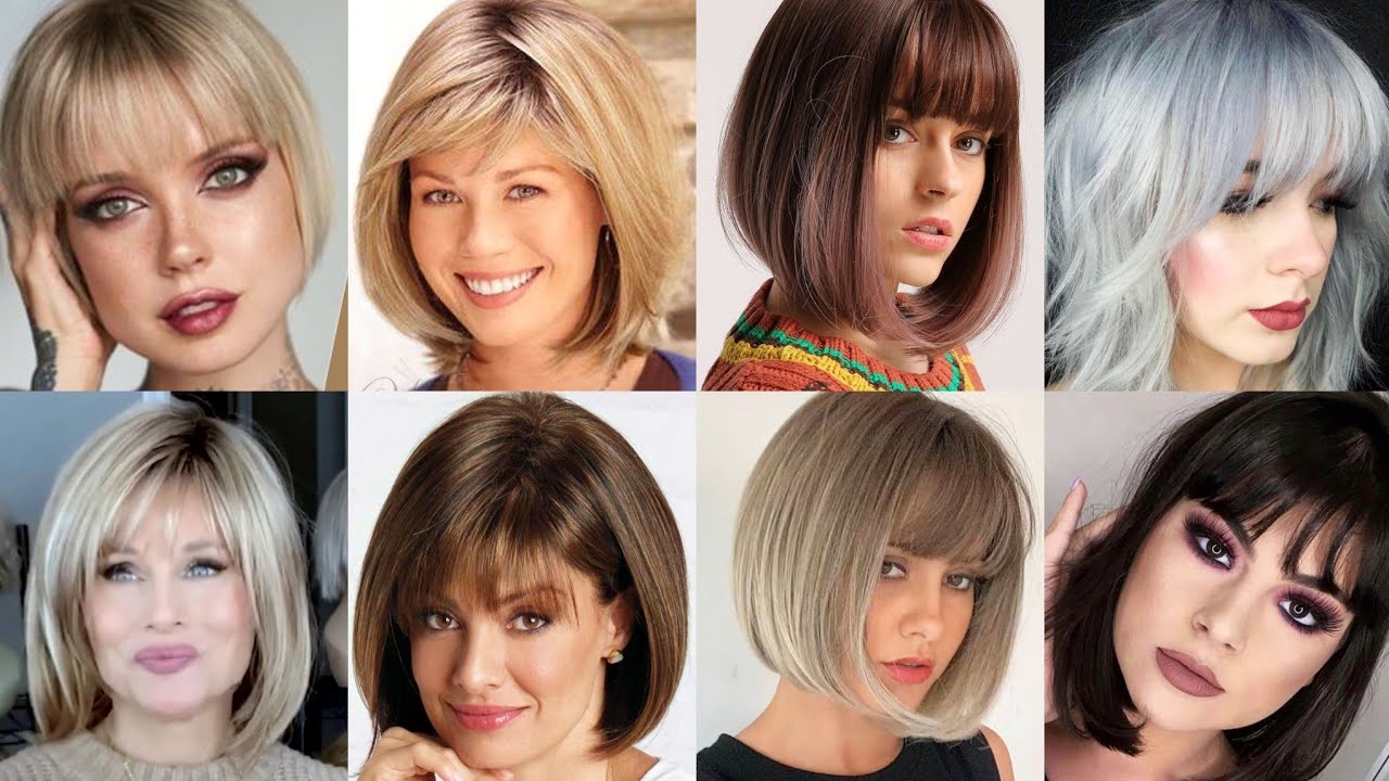 Short Bob Haircuts With Amazing Hair Dye Colours Ideas For Women Over 40//Short Hair Hairstyles 2022