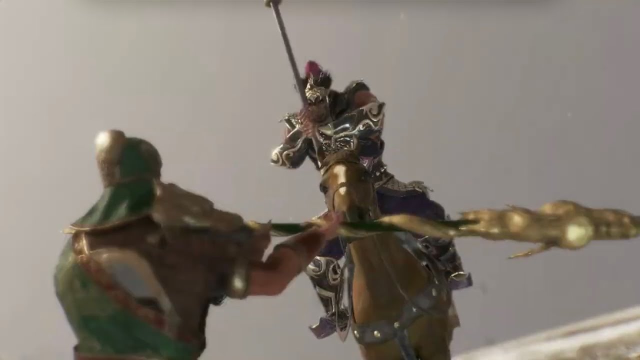 Dynasty Warriors 9: Guan Yu vs Hua Xiong {Battle of Hu Lao Gate part 1} (Hua Xiong's death)