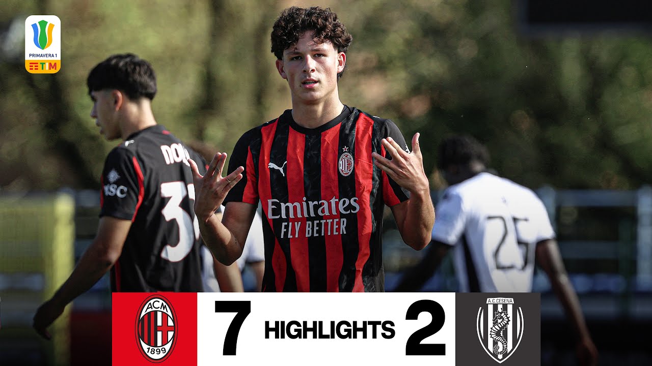 Goleada e tripletta di Lontani | Milan Primavera 7-2 Cesena | Highlights