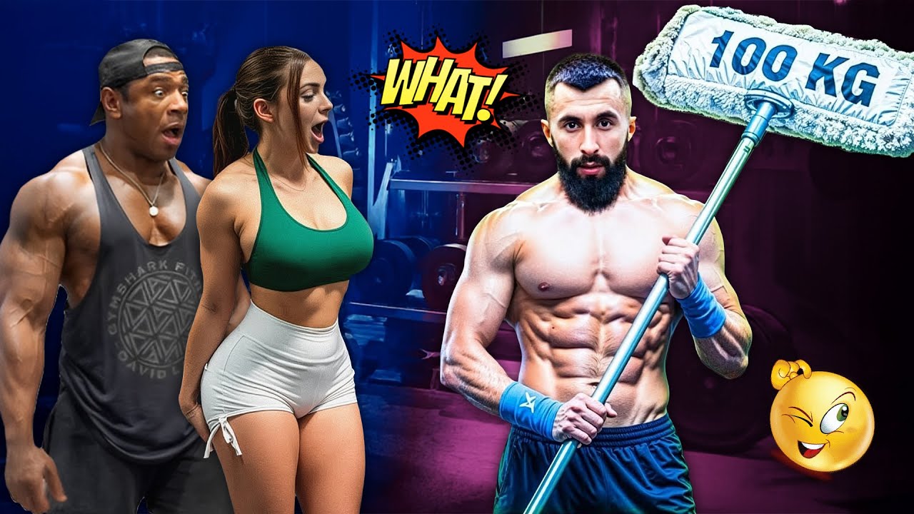 Gym Prank Gone Heavy !Anatoly Lifts 32kg Mop as Cleaner😲