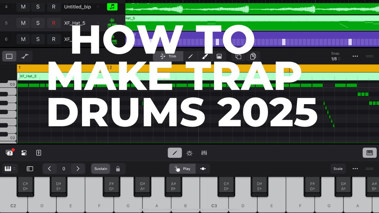 How to make trap drums (Logic Pro For iPad) 2025