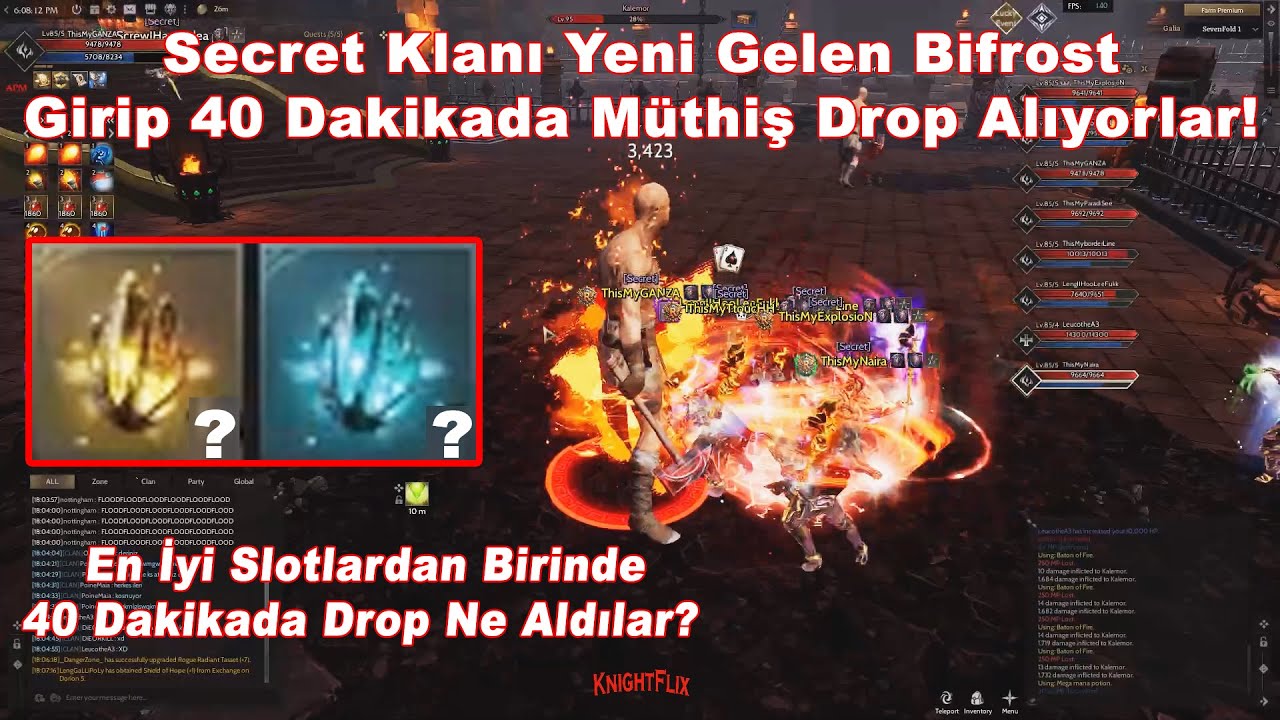 xGANZA - Secret Klanı Yeni Gelen Bifrost Girip 40 Dakikada Müthiş Drop Alıyorlar! | Rise Online