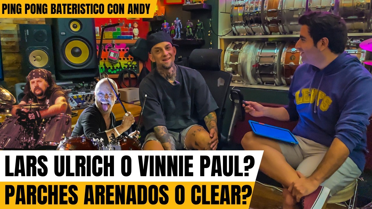 PING PONG con ANDY VILANOVA 🥁: 5 RITMOS FAVORITOS de TEMAS FAMOSOS, TRIGGERS, el MEJOR RIDE y HI HAT