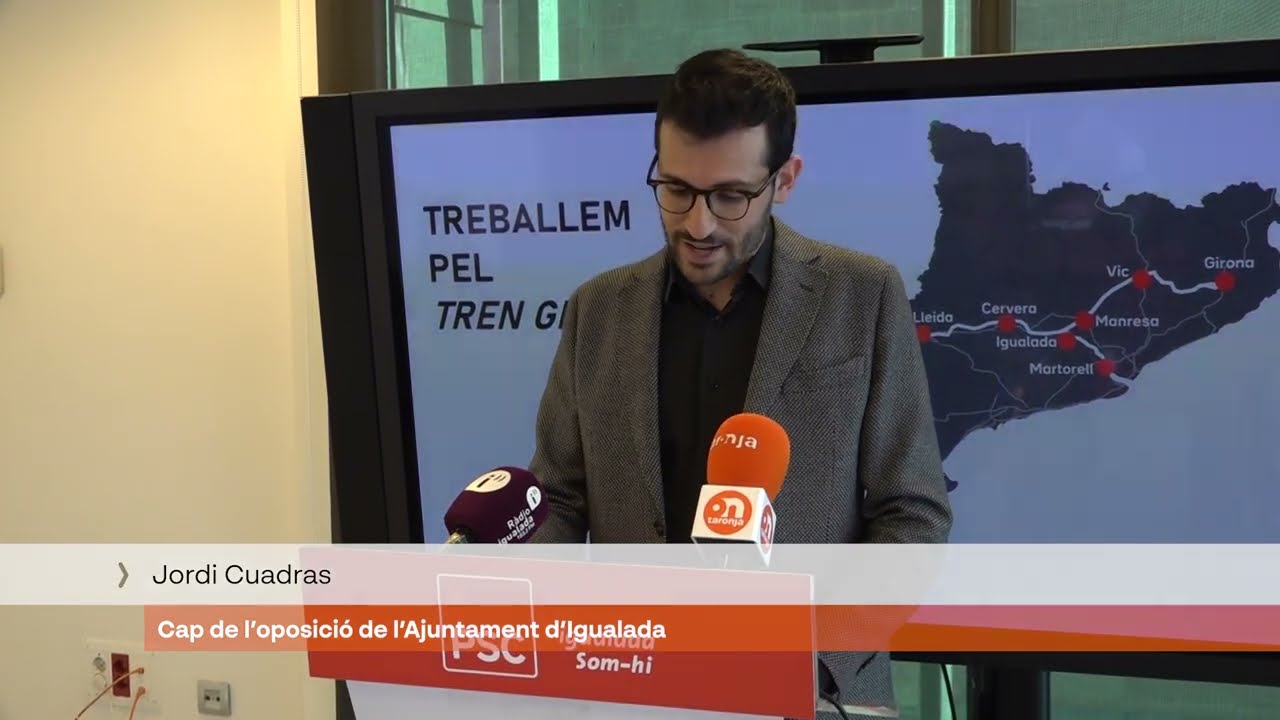 El Govern projecta un Eix Transversal Ferroviari que uneixi Girona i Lleida, passant per Igualada