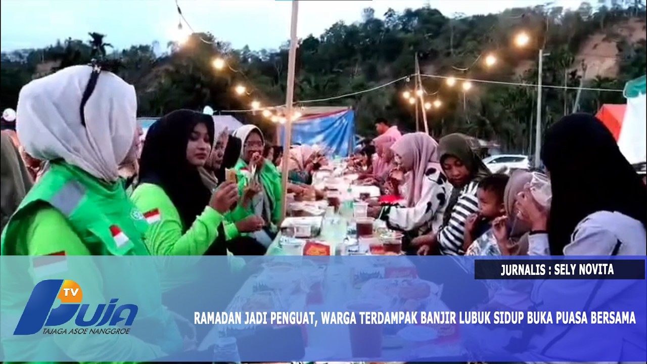 Ramadan Jadi Penguat, Warga Terdampak Banjir Lubuk Sidup Buka Puasa Bersama