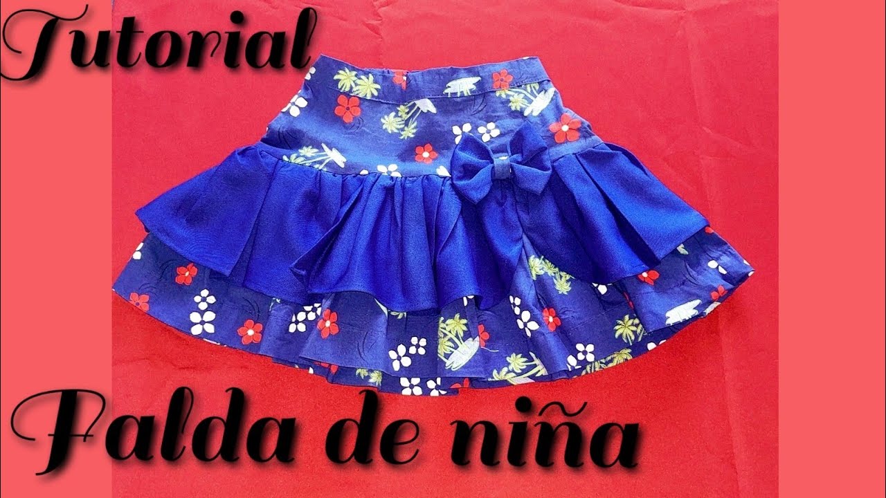 Falda para niña paso a paso.