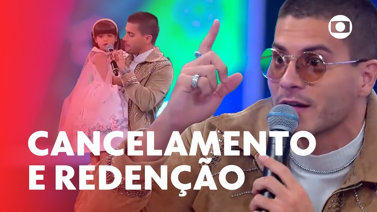 Arthur Aguiar reencontra a filha e fala sobre cancelamento | Domingão com Huck | TV Globo