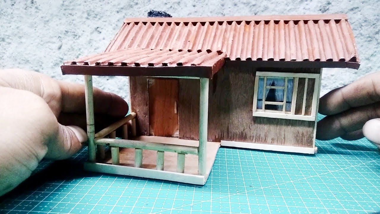 Cara membuat miniatur rumah dengan stik es krim 