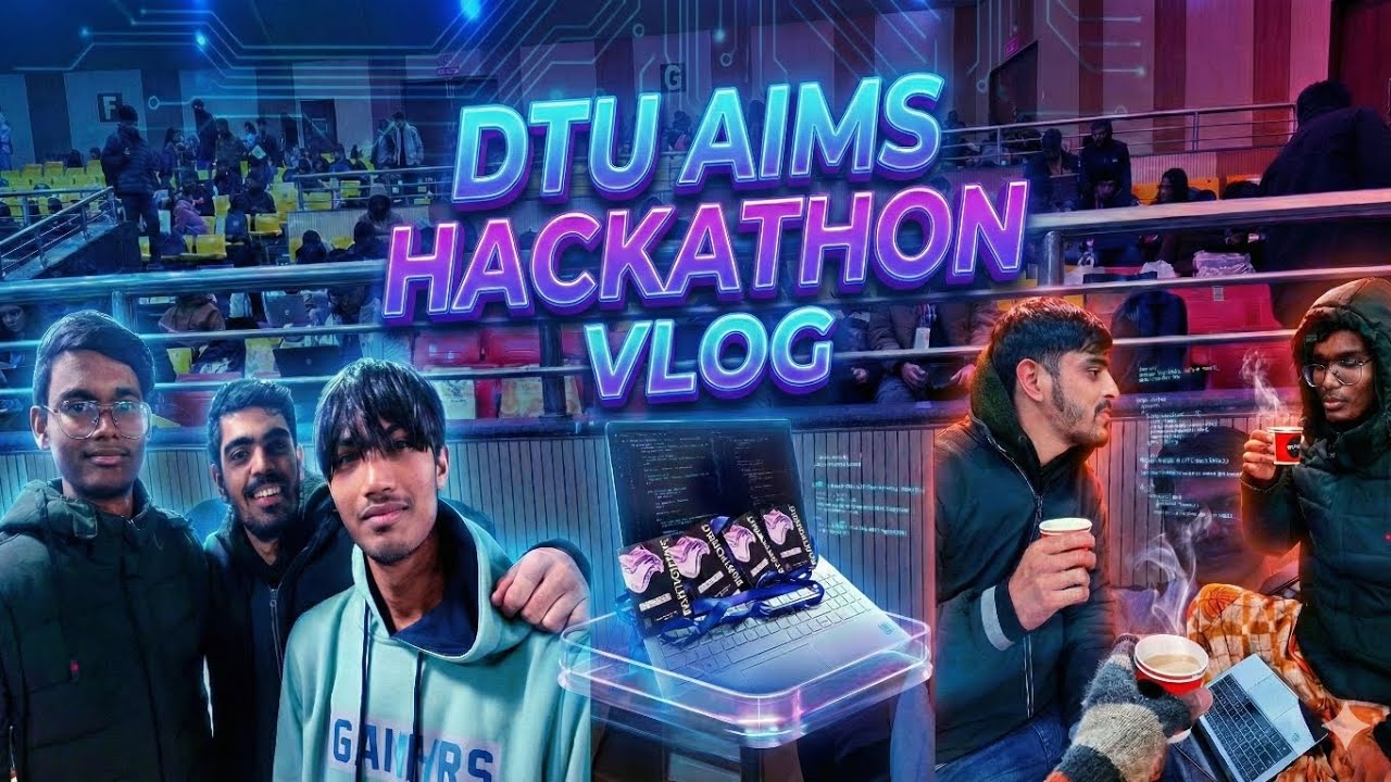 Aims hackathon vlog 🔥 #dtulife#jee2026#iitjee#iitmotivation#hackathon#aims#nsit#iiitd#studentlife
