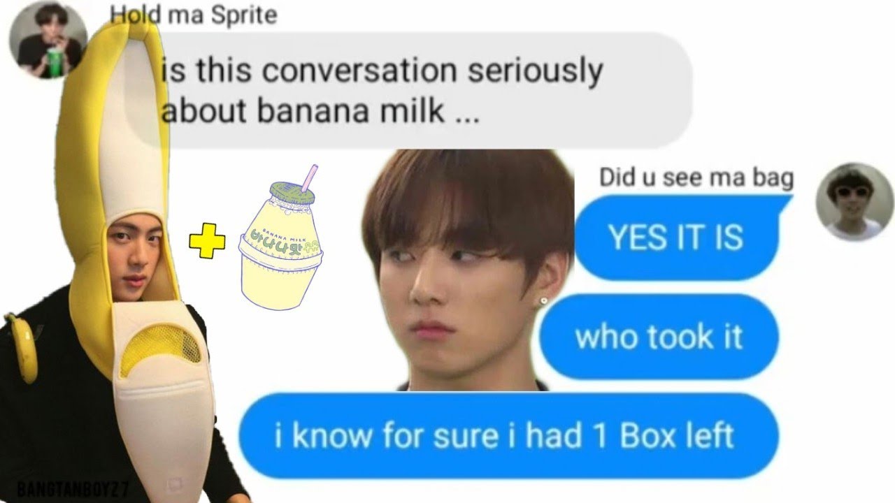 BTS Text- The one who stole Jungkook's Banana Milk