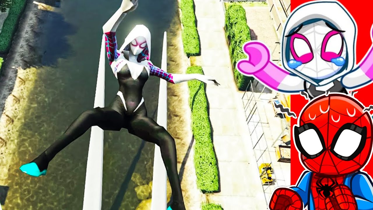Funniest Gwen GTA 5 RAGDOLL CLIPS! (Try Not To Laugh)