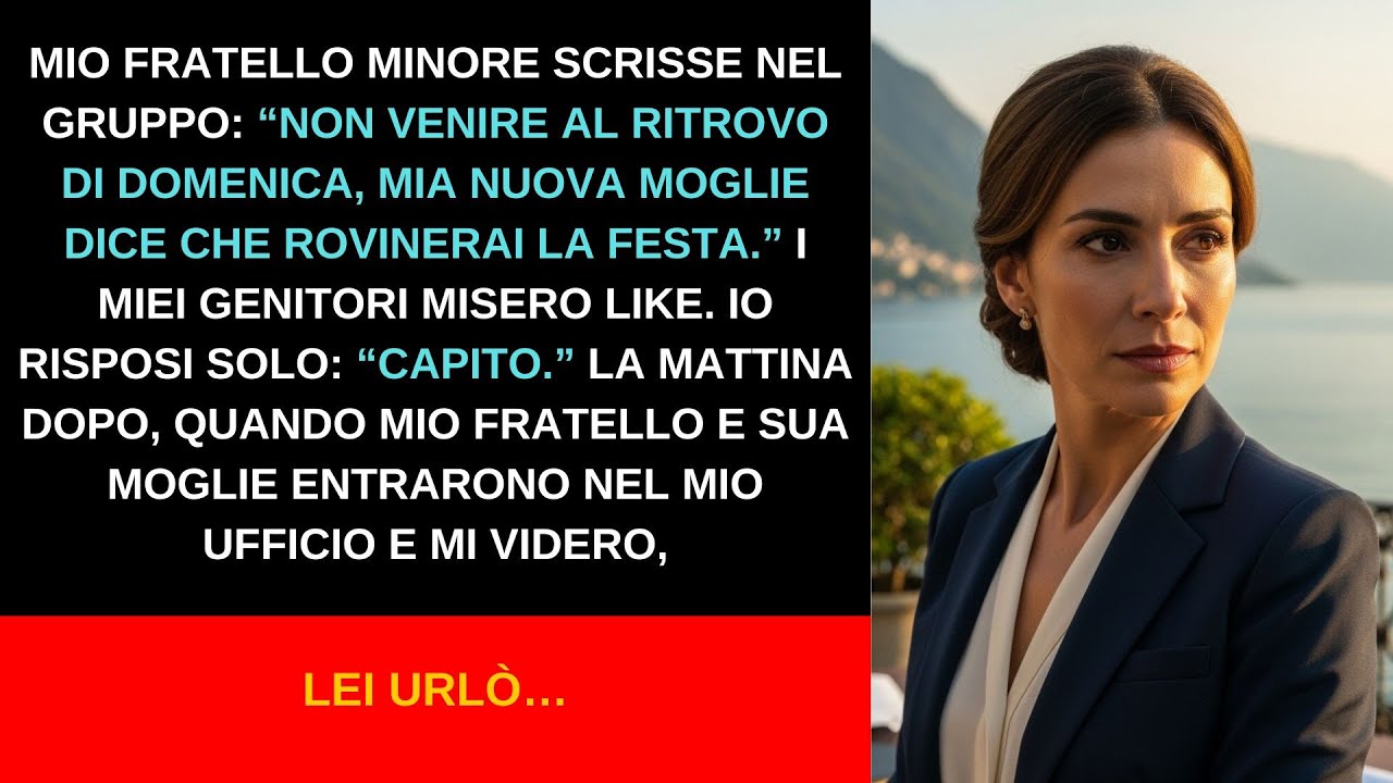 Mio fratello minore scrisse “Non venire domenica” finché lui e moglie entrarono nella mia nuova casa