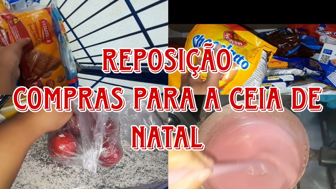 Reposição de lanches e compras para ceia de natal 
