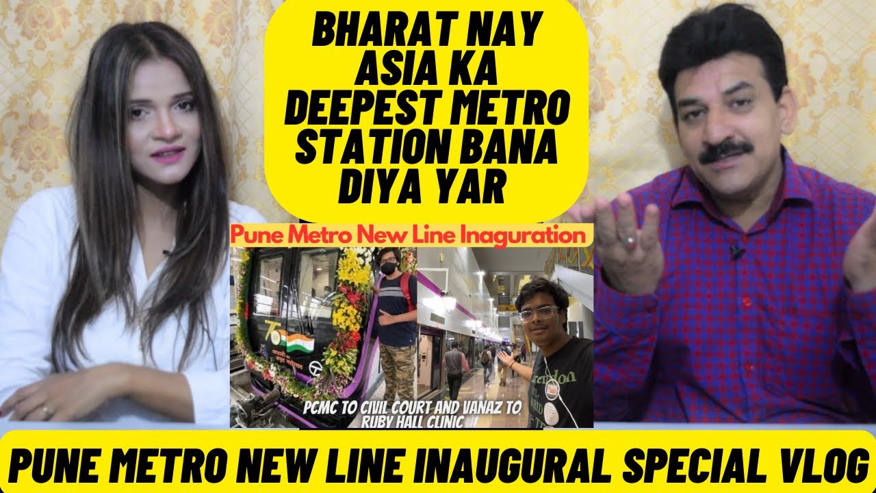 PUNE METRO NEW LINE INAUGURAL SPECIAL VLOG *Asia’s Deepest Metro Station* | Pakistani Reaction