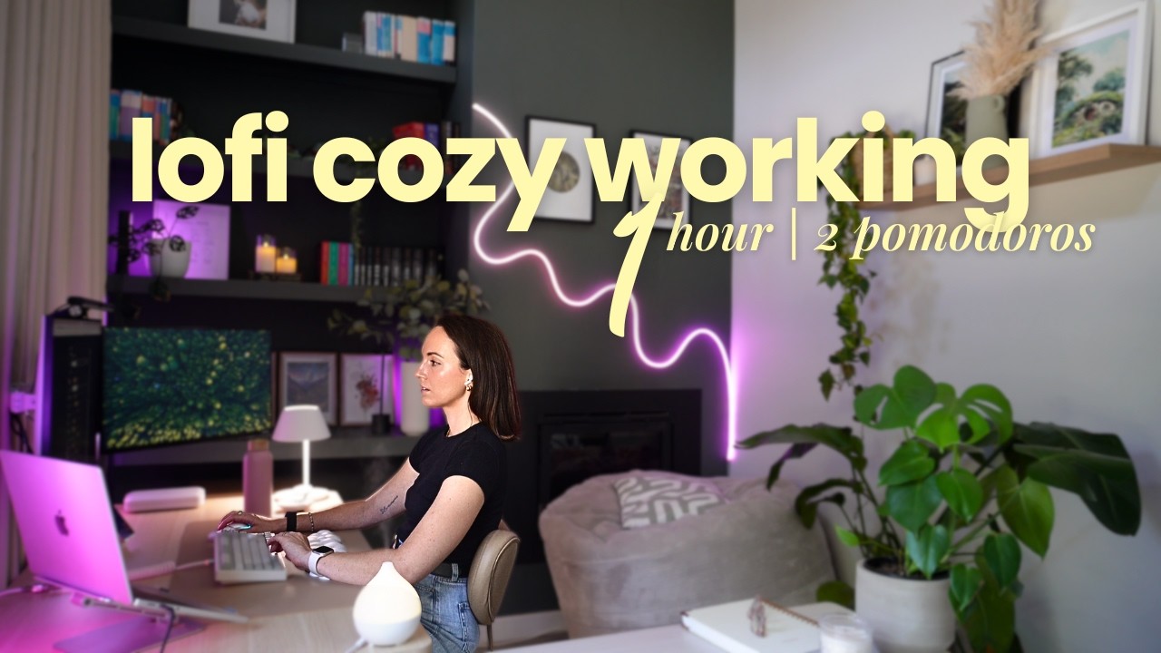 WORK WITH ME ✨ 1 hour | 2 pomodoros | lofi music | productivity boost | cozy home office