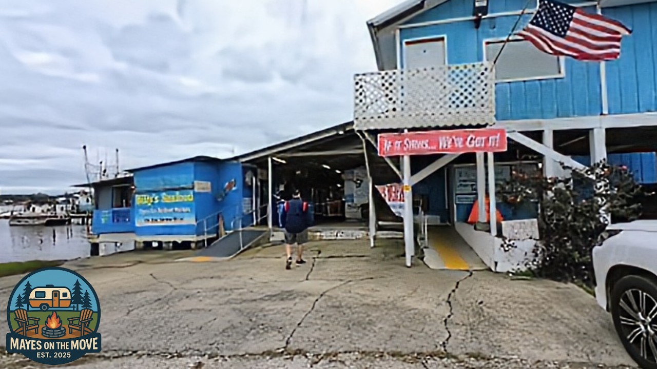 Свежие морепродукты от Billy’s Seafood | Жареная рыба и вареные креветки в походе | Бон-Секур, Ал...