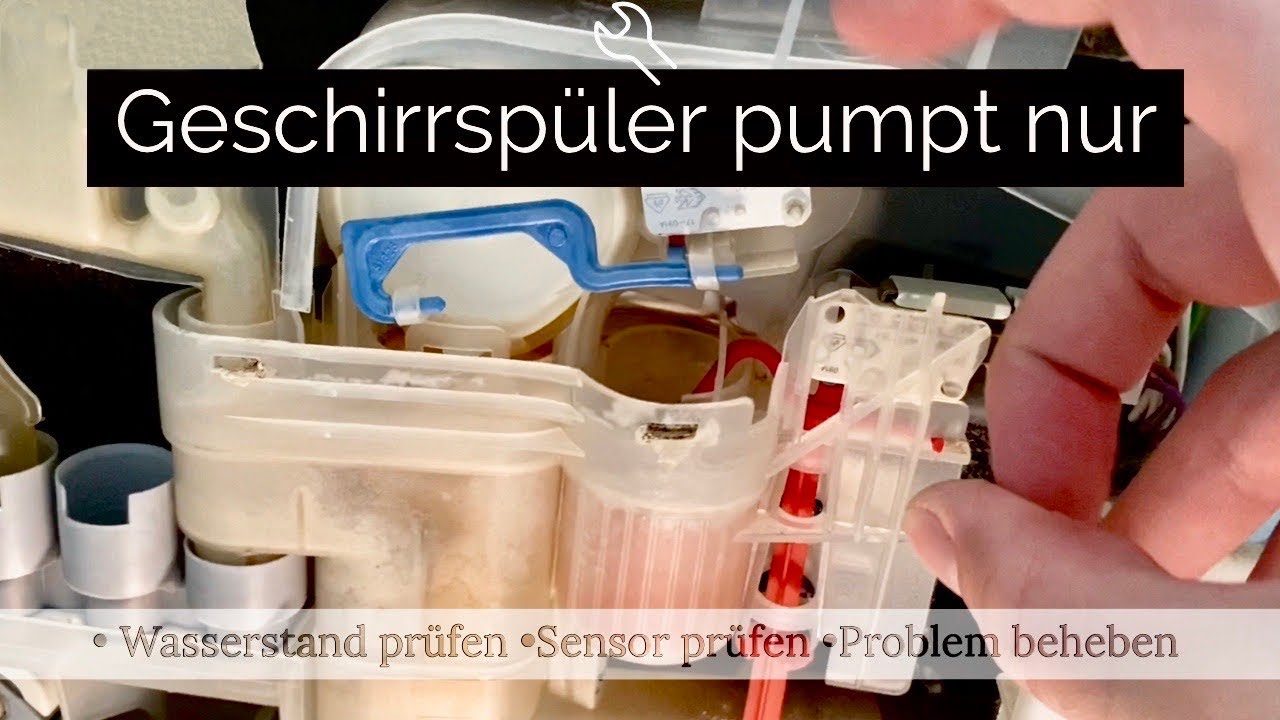 SIEMENS GESCHIRRSPÜLER HÖRT NICHT AUF ZU PUMPEN. DEFEKT? WASSERSTAND U. SENSOR PRÜFEN U. REPARIEREN