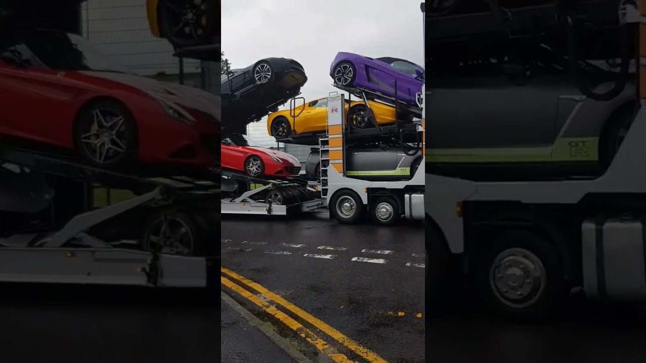 cars leaving car show Scotland
