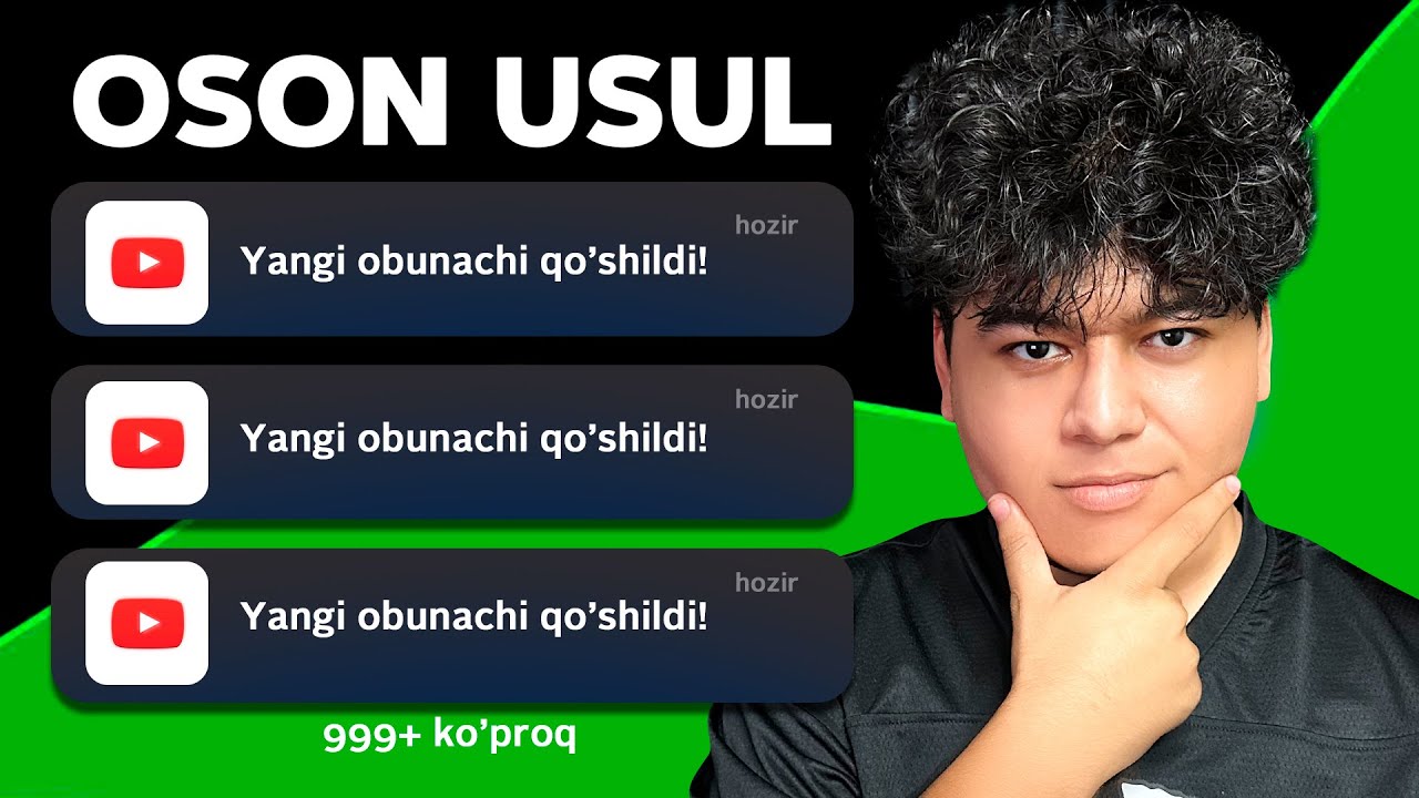 1000 ta Obunachi Yig'ishning 5 ta Oson Usuli!