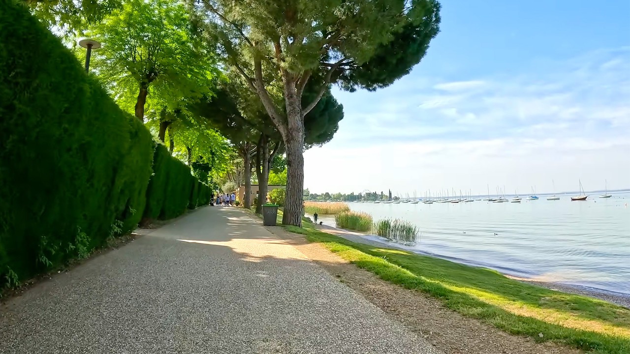 Scenic Cycling Lake Garda to Arena di Verona | 4K Slow TV Bike Ride with Natural Sounds (No Music)