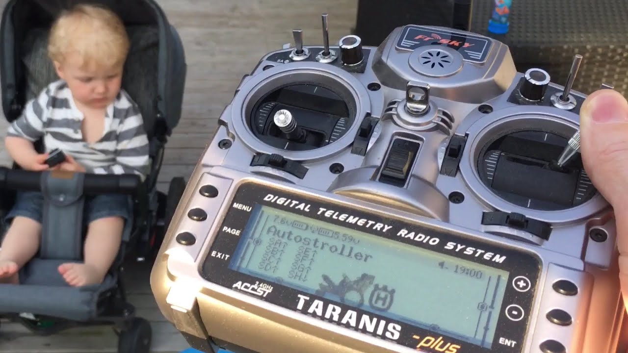 LOW BUDGET DIY: RC-controlled robotic baby-stroller