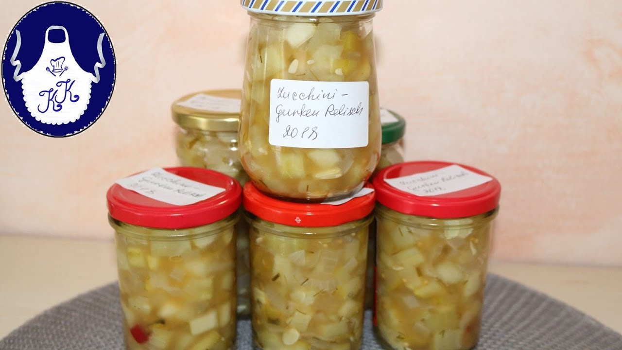 Zucchini - Gurken - Relish, einfach lecker