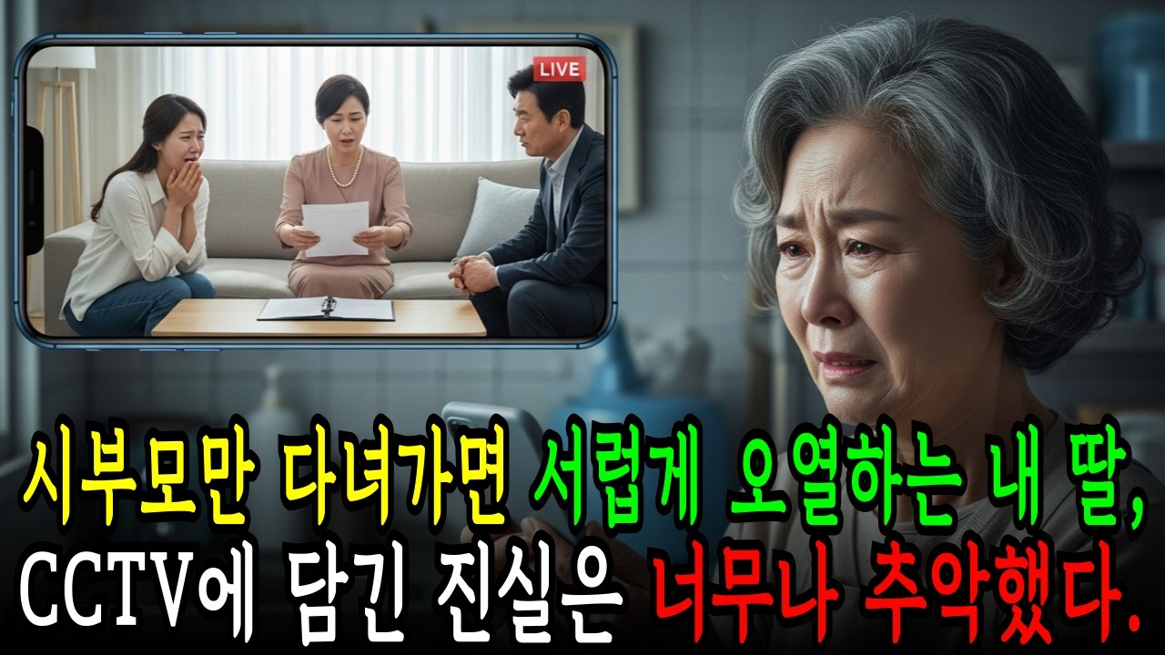 시부모만 다녀가면 방에 숨어 오열하는 딸...CCTV에 찍힌 추악한 진실을 본 순간, 어머니의 복수가 시작됐다.