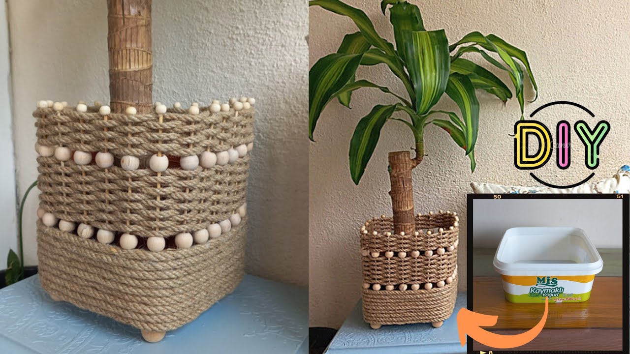 Plastik Yoğurt Kabından Mis Gibi Bir Fikir | Diy | Kendin yap
