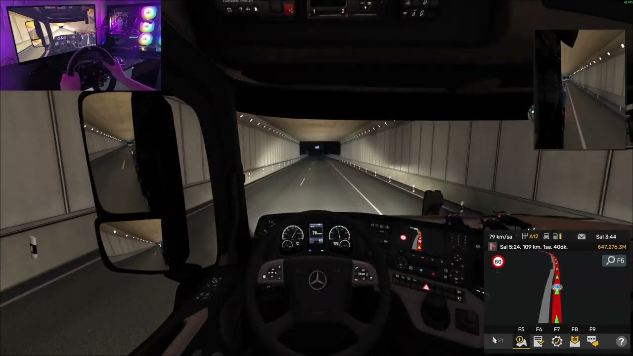 Gerçekçi ETS 2 Sürüşü | G29 Direksiyon Seti ileGece Yolculuğu