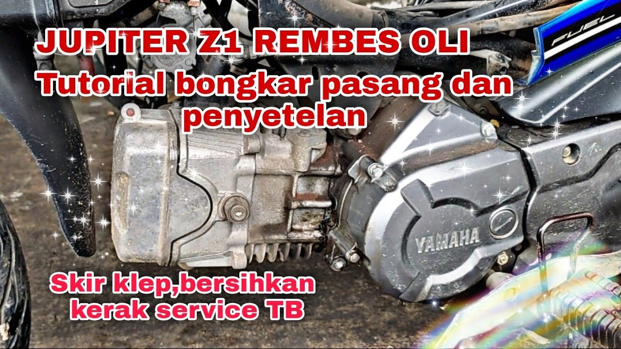 COCOK UNTUK PEMULA Cara Bongkar Pasang Blok Head dan piston Jupiter Z1 Fi