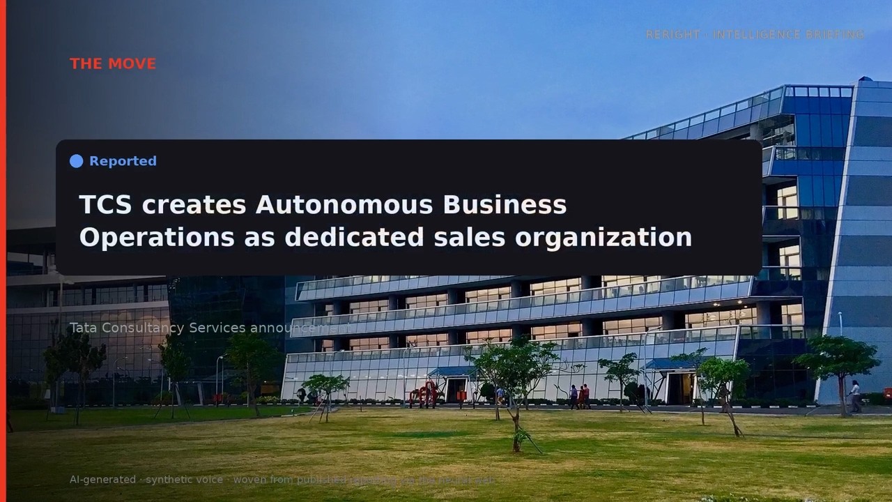 RERIGHT &middot; TCS announces new Global Business Units amid AI-led transfor