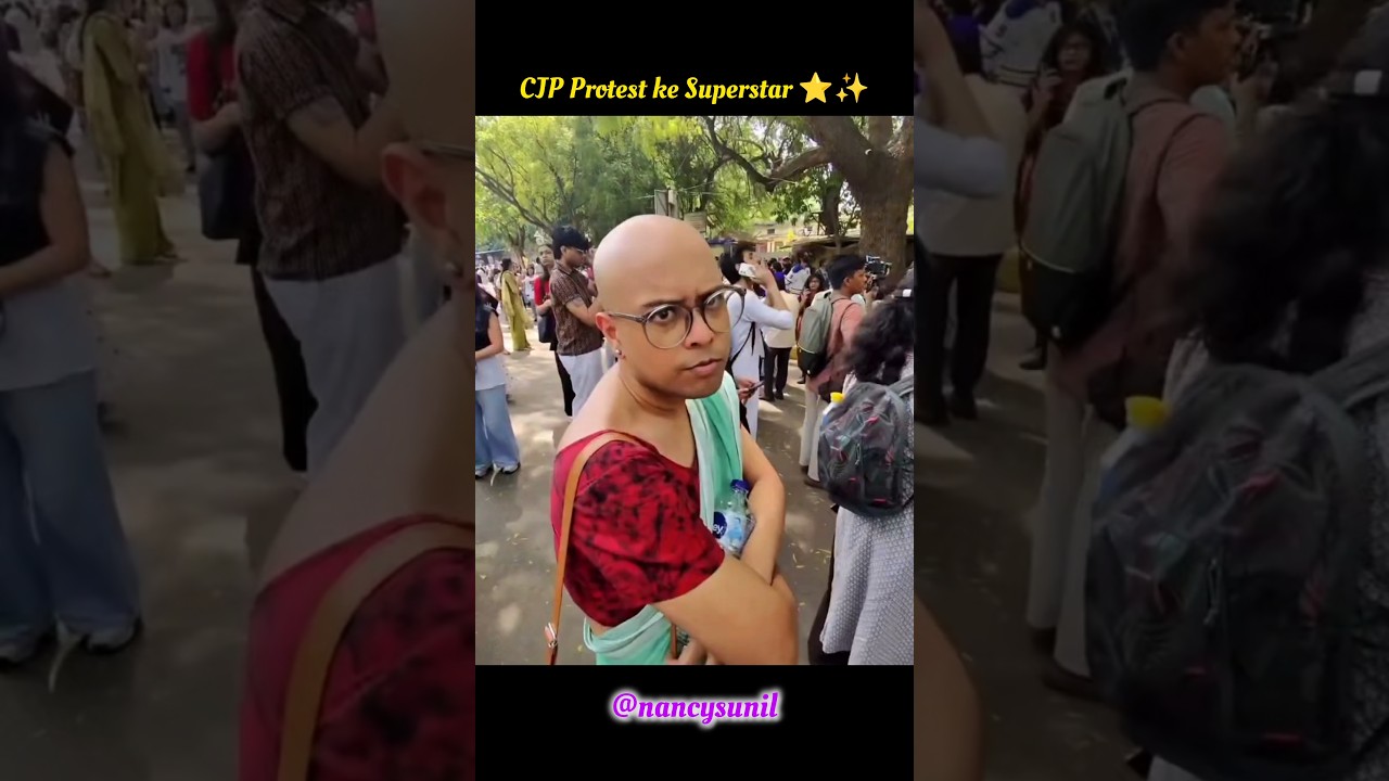 CJP 🪳 Protest ke Superstar ⭐✨  #cjp #protest #delhi #new #party #genz #shorts #reels #short