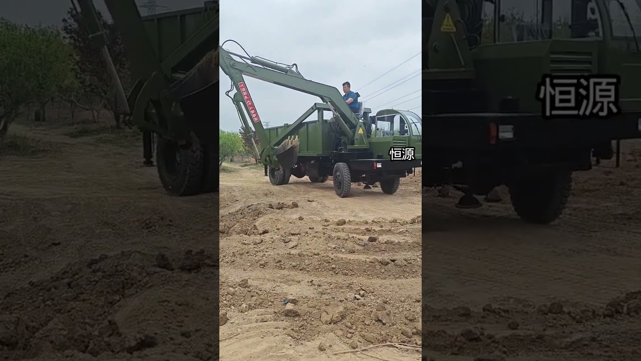 #Sibuxiang excavation with vehicle#Gantry crane funeral vehicle#Lifting and excavation in onemachine