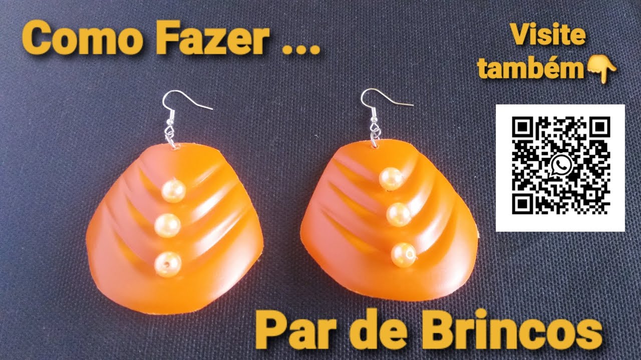 Pingente | Brincos Feitos de Garrafa Plástica