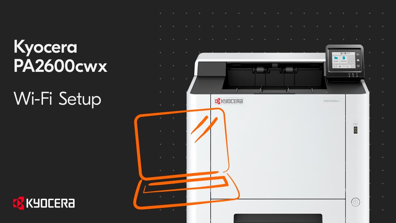 Kyocera PA2600cwx Local Wi-Fi Setup from the Printer