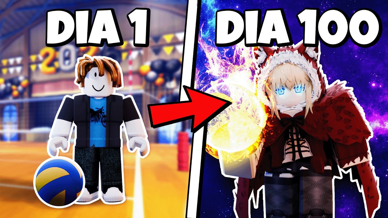 Passei 100 Dias no Volleyball Legends