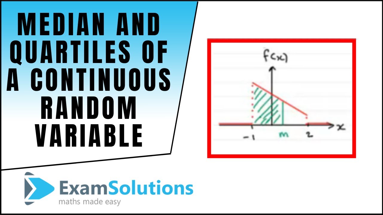 Median and Quartiles of a continuous random variable. Example | ExamSolutions