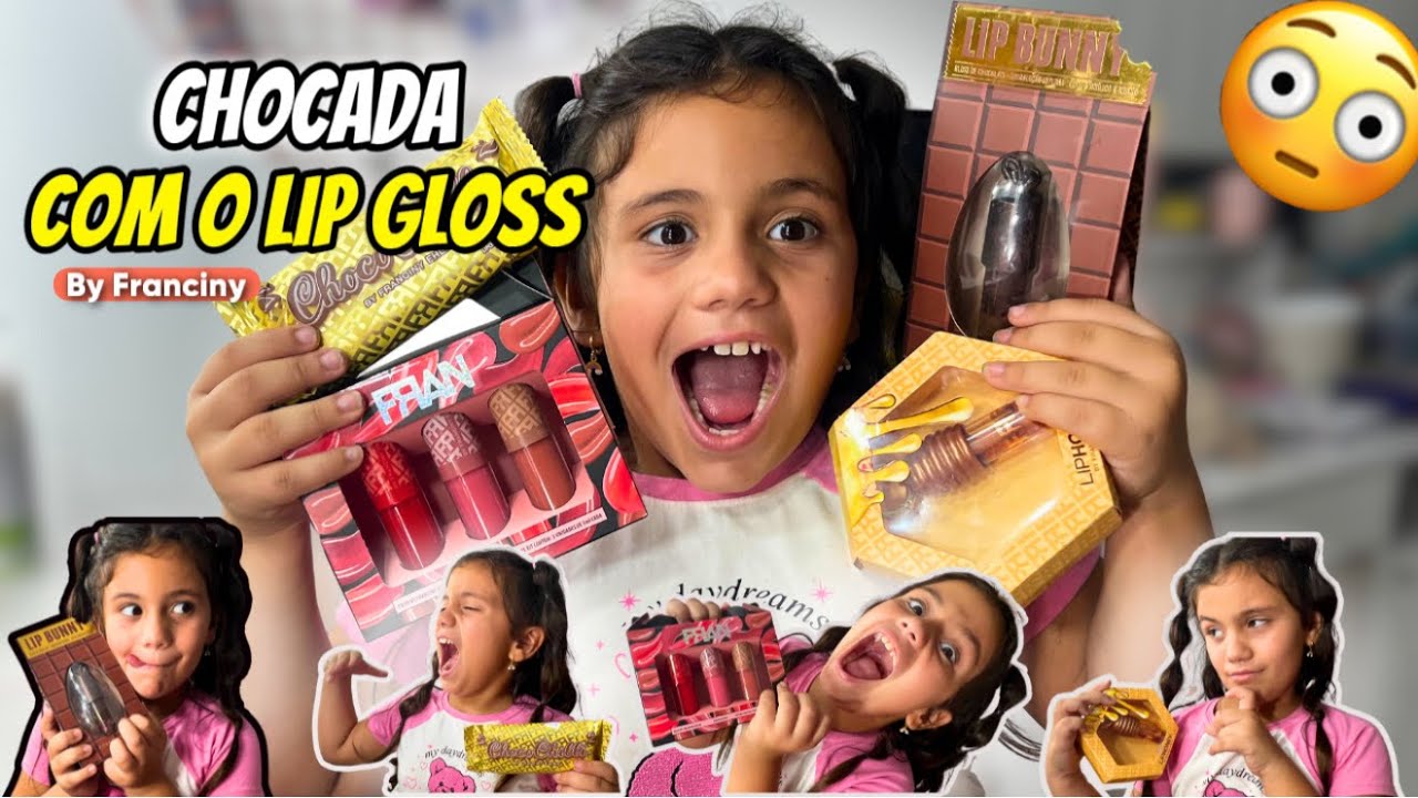 “Testando os Lip Gloss da Franciny com a Hallek!”