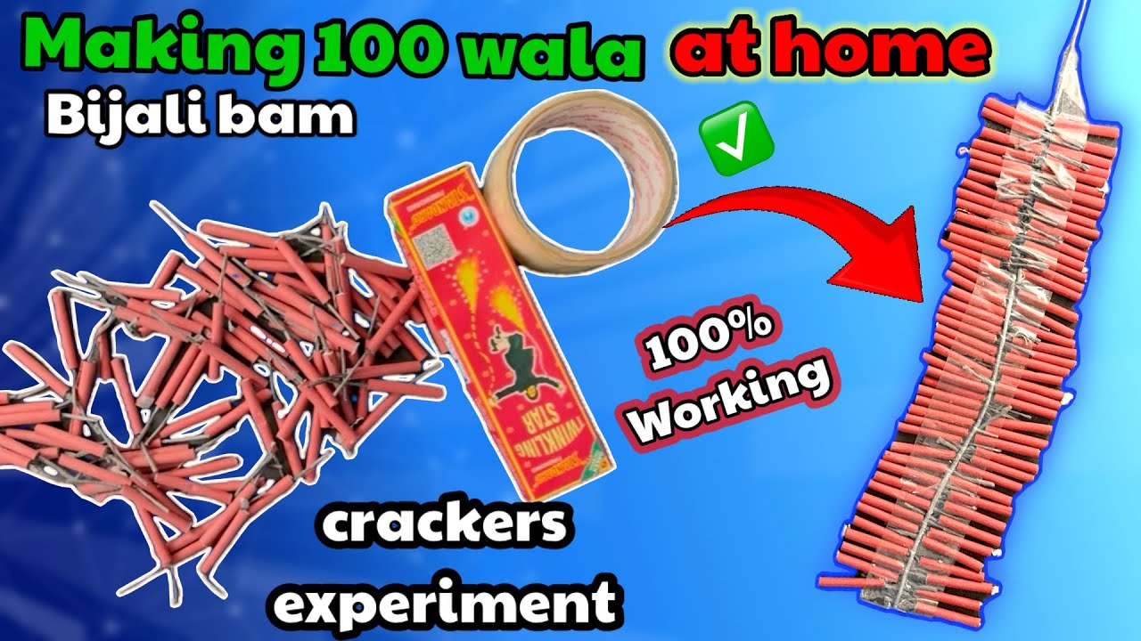 Making bijli bam ladi at home and bijli bomb experiment for diwali crackers 2025 , crackers testing