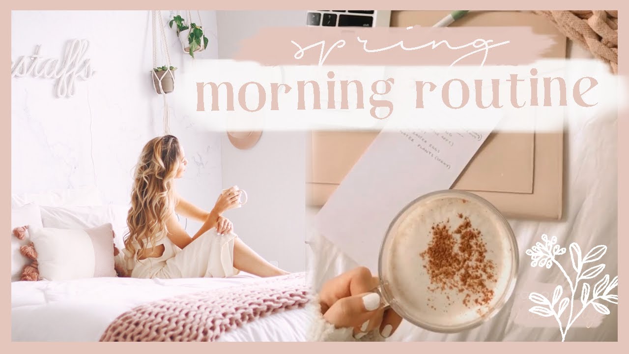 SPRING MORNING ROUTINE | Staying healthy + productive at home! ✨