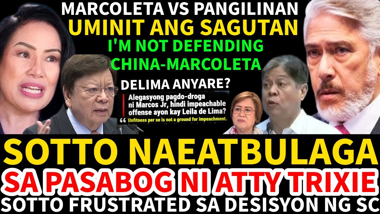 SOTTO NABULAGA SA PASABOG NI TRIXIE SOTTO FRUSTRATED SA DESISYON NG SC LABAN SA IMPEACHMENT NI VP