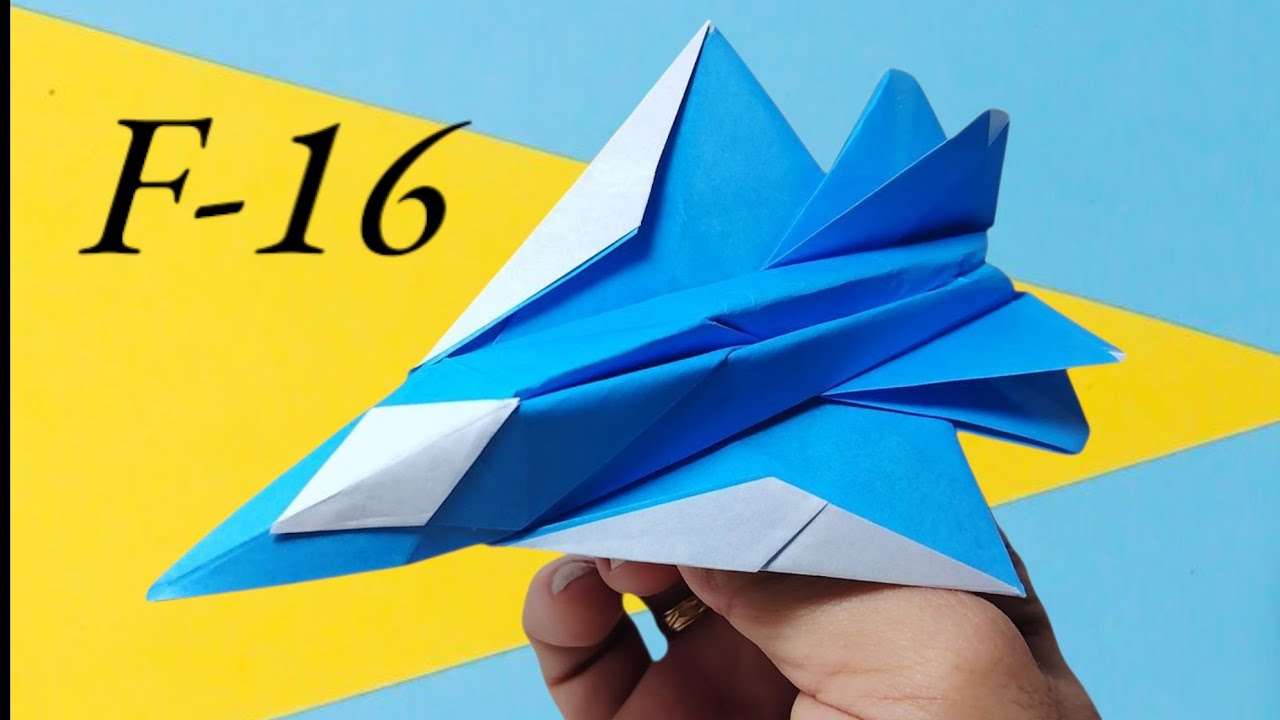 You've never seen an Origami Jet Fighter like THIS! / F-16 ORIGAMI JET FIGHTER TUTORIAL