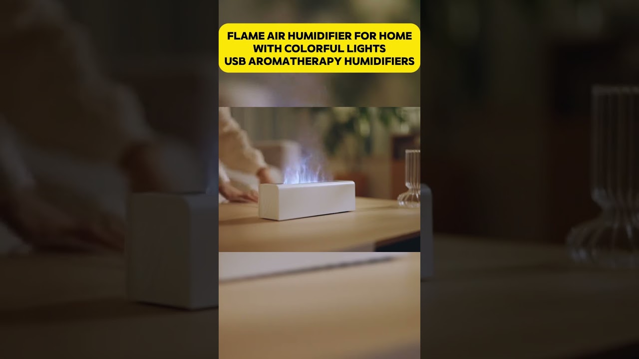 Flame Air Humidifier For Home, 150ml Essential Oils Diffuser With Colorful Lights