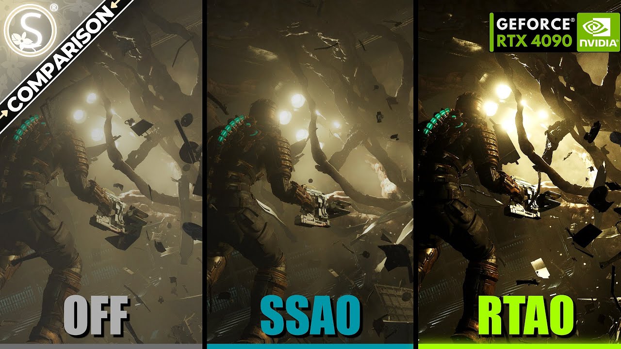 DEAD SPACE Remake &mdash; AO OFF / SSAO / RTAO Comparison | RTX 4090 5K60